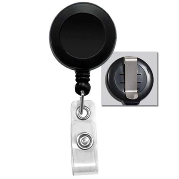 💙 Blue Smiley Face With Lashes Badge Reel - Picture 2 of 3